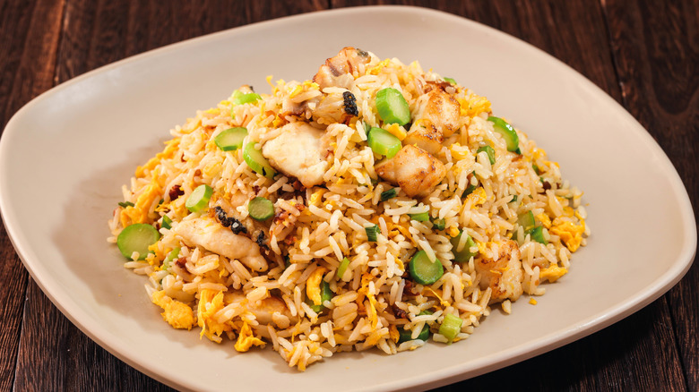 A fried rice dish with XO sauce.