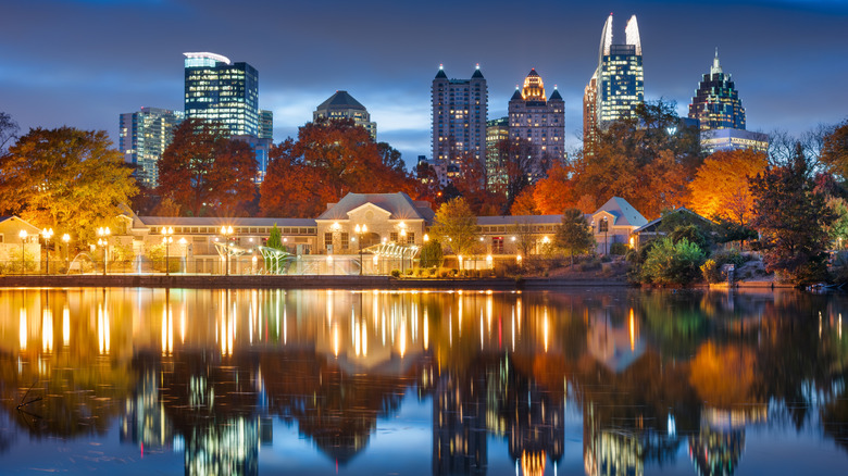 Atlanta skyline at night