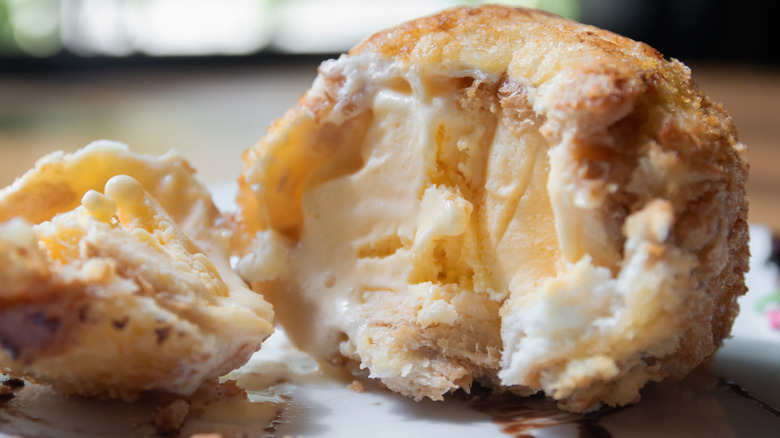Close up of fried ice cream