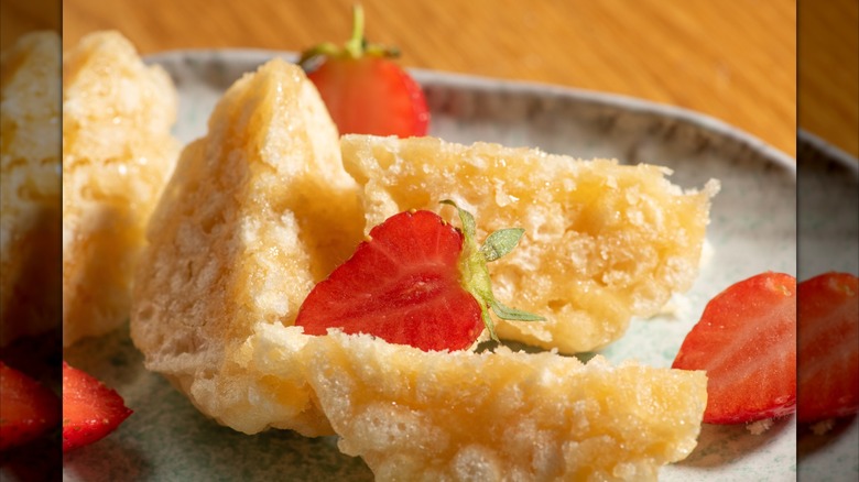Close up of tempura ice cream