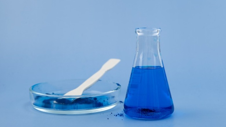Blue dye used in certain foods and cosmetics in the United States but banned in some countries.