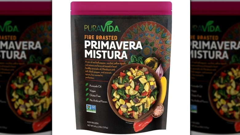 A bag of PuraVida Fire-Roasted Primavera Mistura