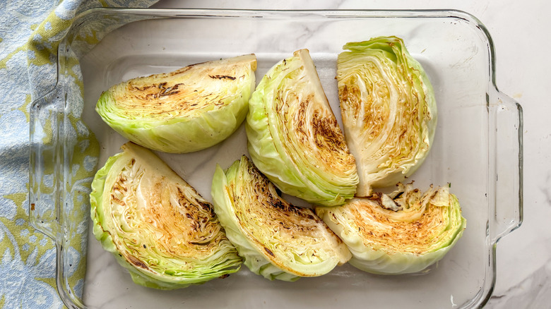 wedges arranged in baking dish