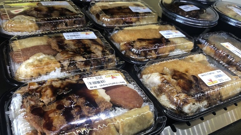 Boxes of food at Minit Stop