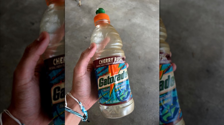 An empty Gatorade sports bottle from 1996