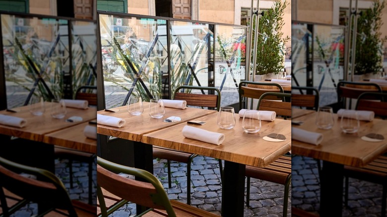 exterior table at Luciano Cucina Italiana
