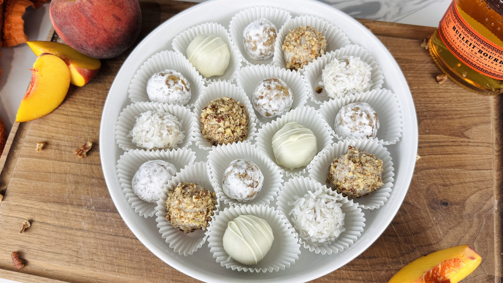 Rezept für Pfirsich-Bourbon-Pralinen