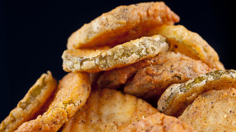 Seasoned fried pickles