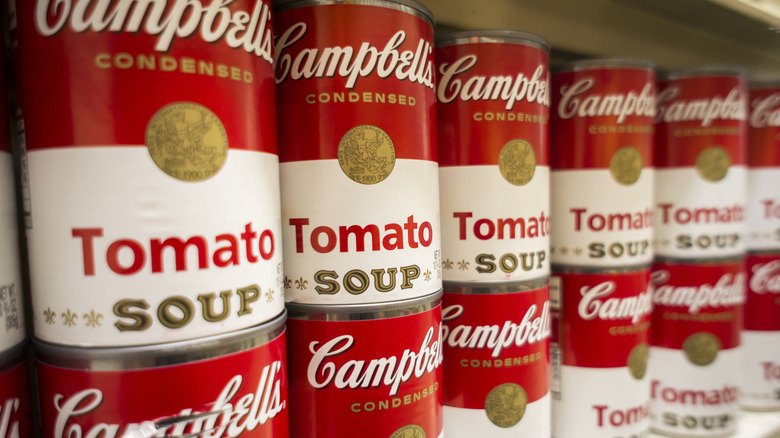 Jars of Campbell's tomato soup