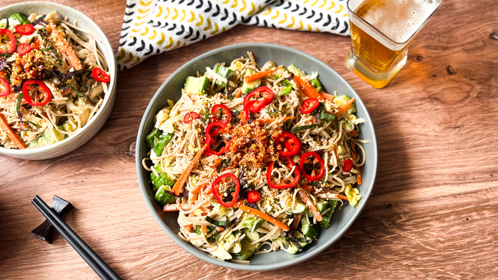 Chilled Soba Salad With Leftover Rotisserie Chicken Recipe