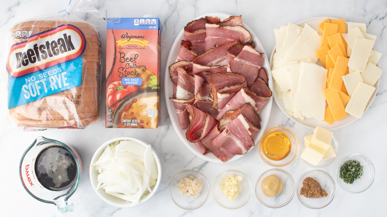 Pastrami French dip sandwich ingredients