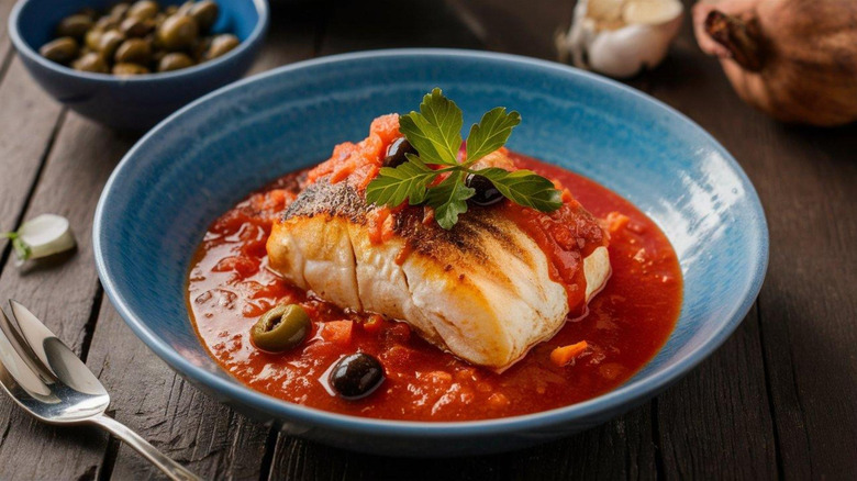 Fish in Provencale-style sauce