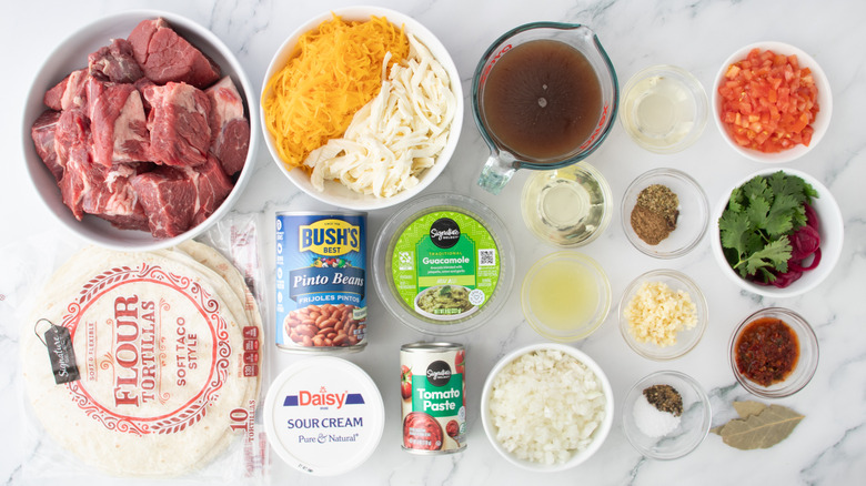 ingredients for Taco Bell Mexican pizzas