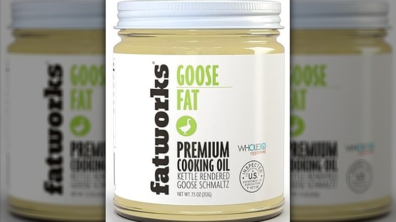 Jar of Fatworks goose fat.
