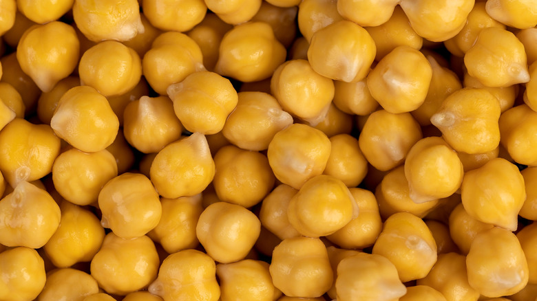 Closeup of chickpeas