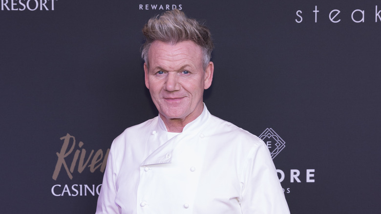 Gordon Ramsay with backdrop