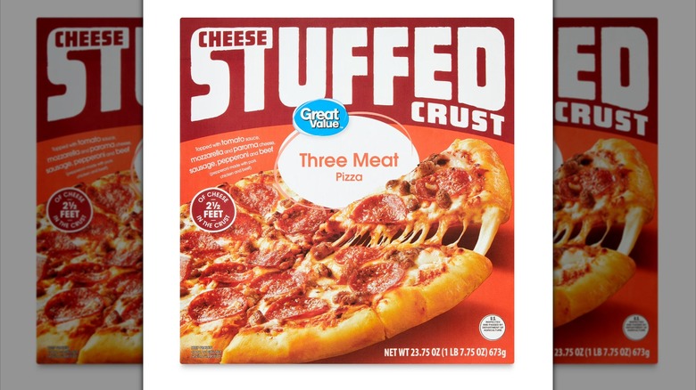 Great Value Three Meat Stuffed Crust frozen pizza