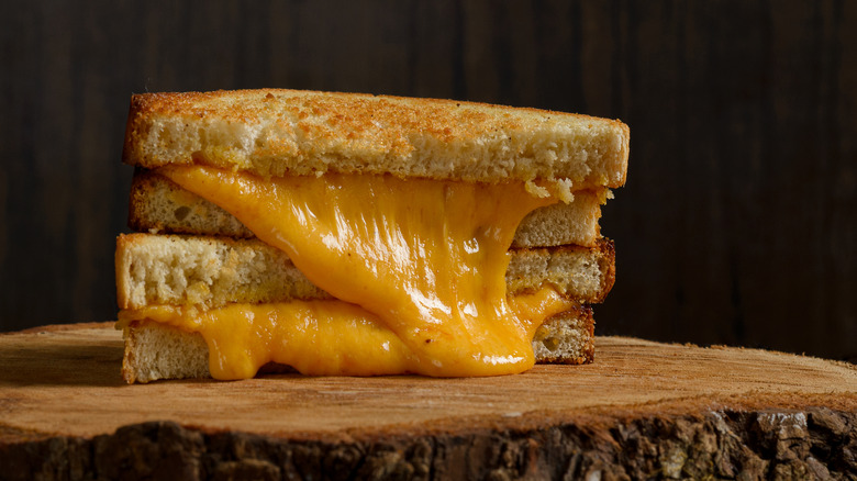 Grilled cheese with melted cheese