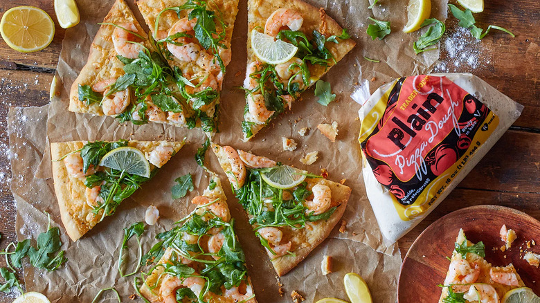 Trader Joe's Plain PIzza Dough next to pizza