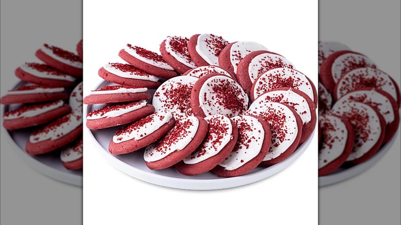 Plate of Safeway Bakery Red Velvet Cookies