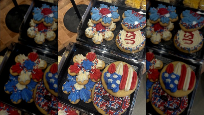Plate of 4th of July themed cookies from Wegmans