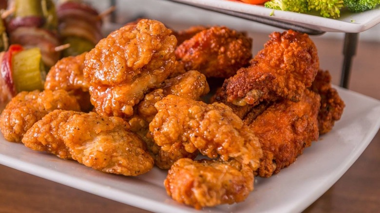 A plate of chicken wings from Albertsons