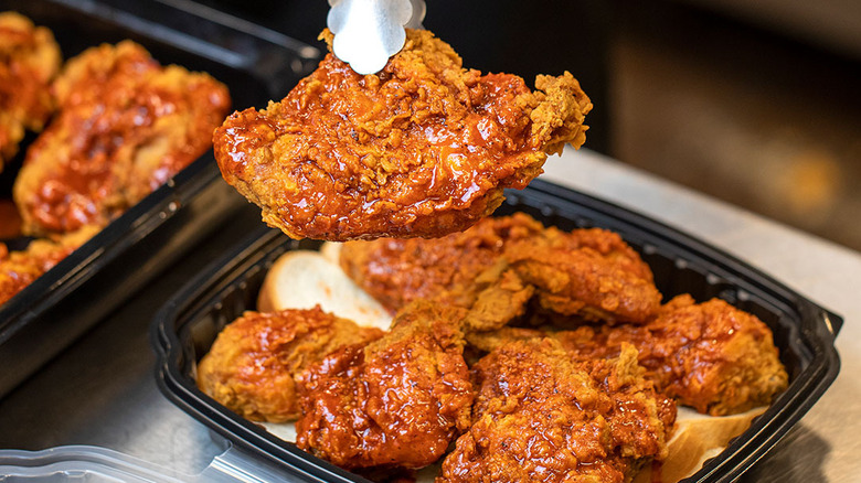 Several pieces of fried chicken at Publix