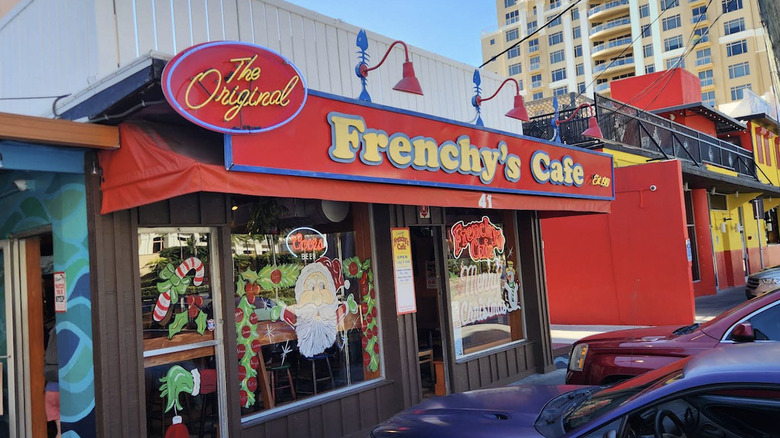 Exterior of The Original Frenchy's Cafe in Clearwater Beach, Florida