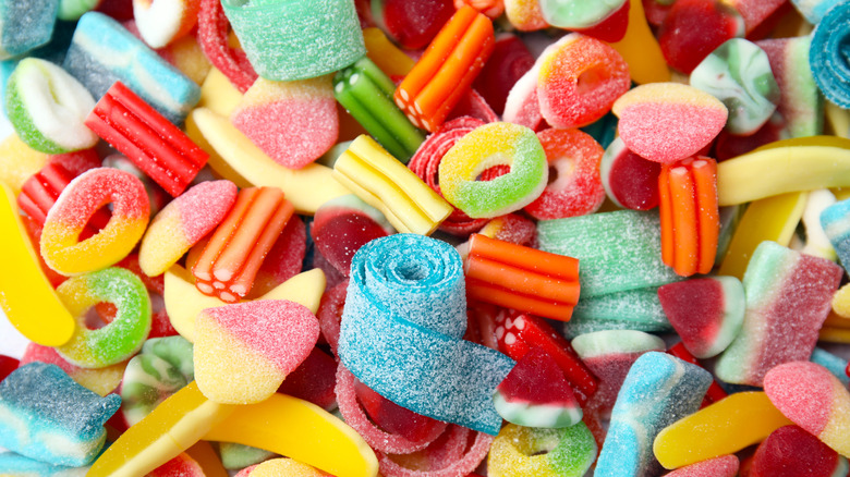 Various sugary candies