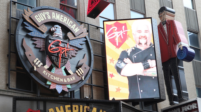 Signage for Guy's American Kitchen & Bar