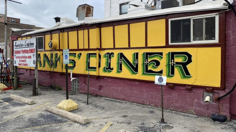 The exterior of Franks' Diner restaurant