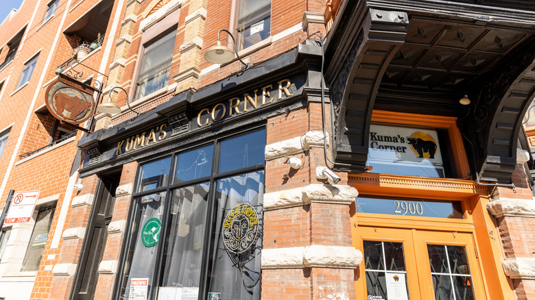 The exterior of the Kuma's Corner building