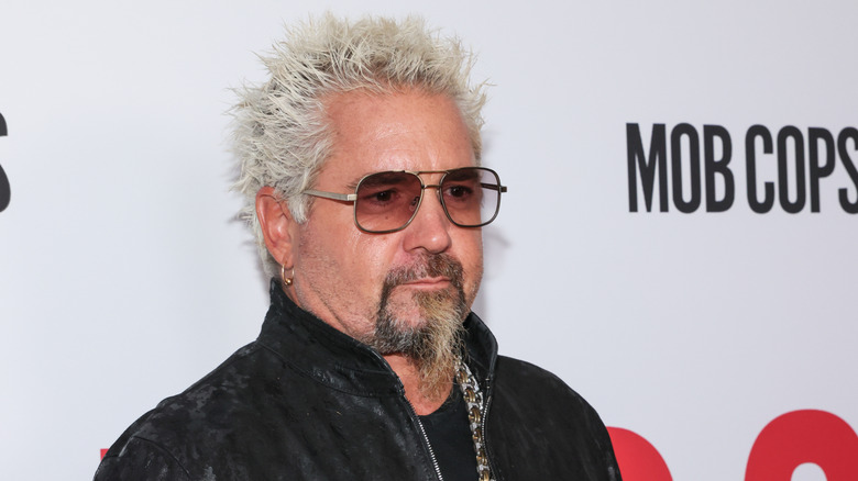 Guy Fieri on the red carpet for the release of "Mob Cops."