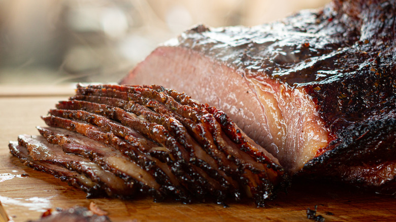 Thinly sliced brisket