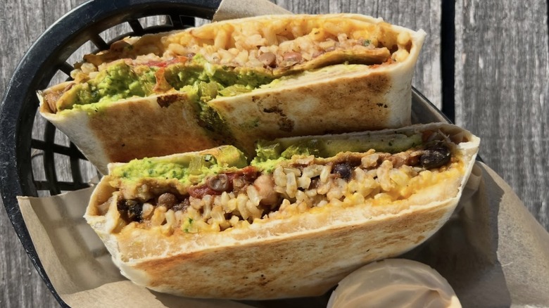 A close-up of the vegan crunchwrap at Pingala Cafe