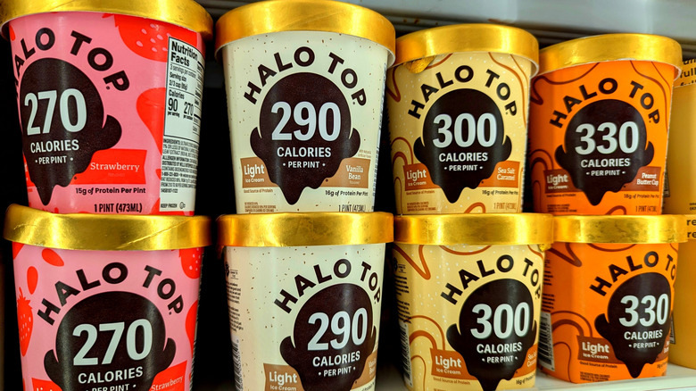 a group of Halo Top ice creams