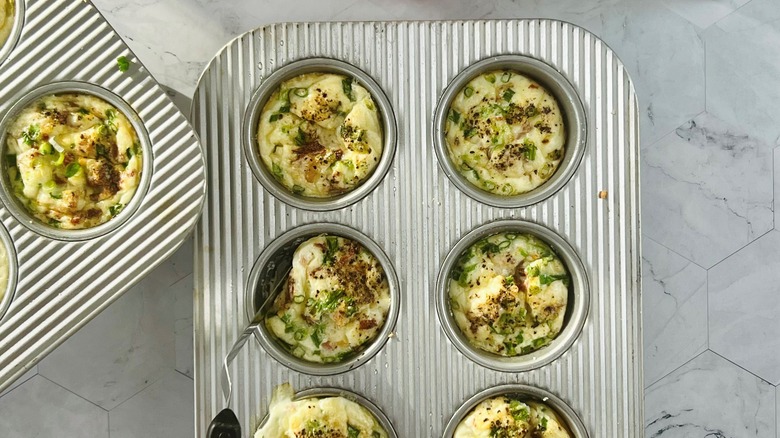 egg bites in muffin pans
