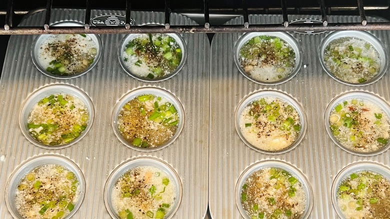 egg bites in muffin pans