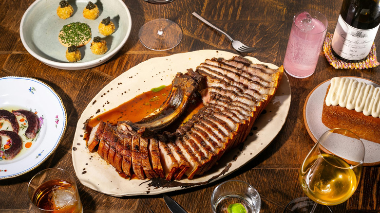 A table with some of Kabawa's best dishes, including the Coconut Turnover