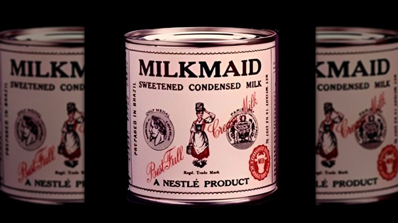 Vintage sweetened condensed milk can