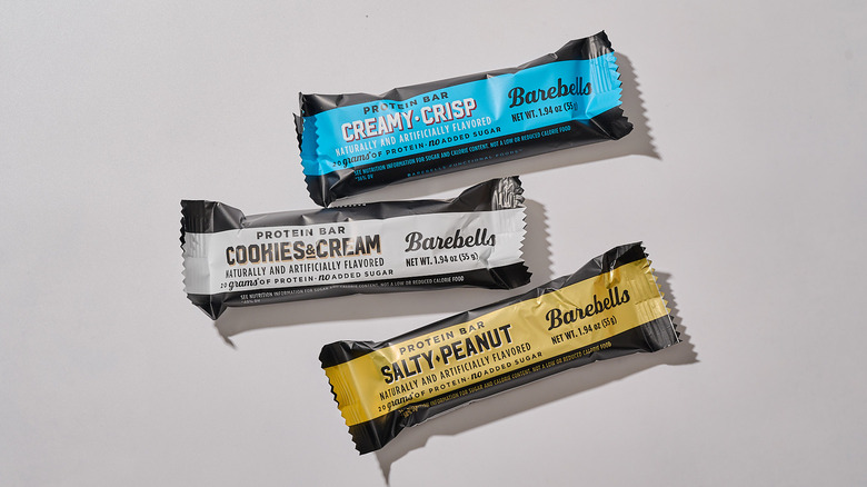 Barebells protein bars on a table
