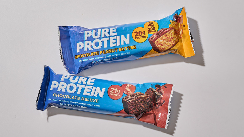 Pure Protein bars on a table