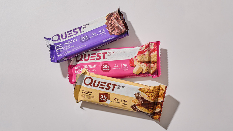 Quest protein bars on a table