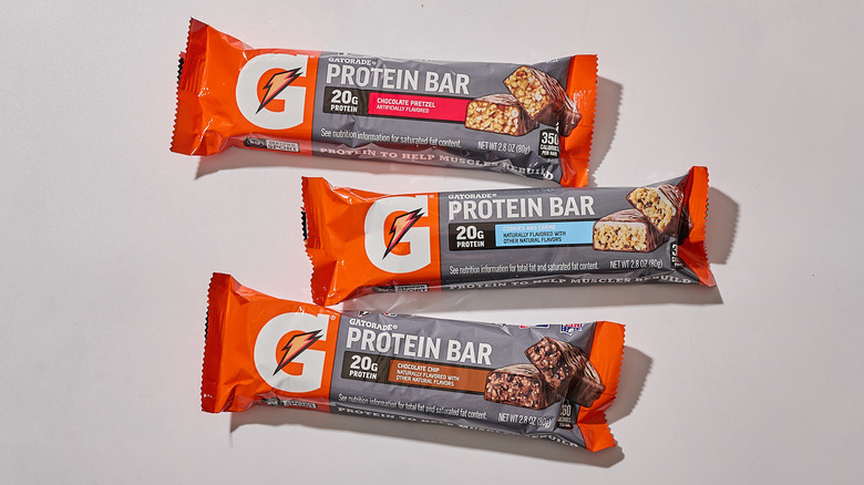 Gatorade protein bars on a table