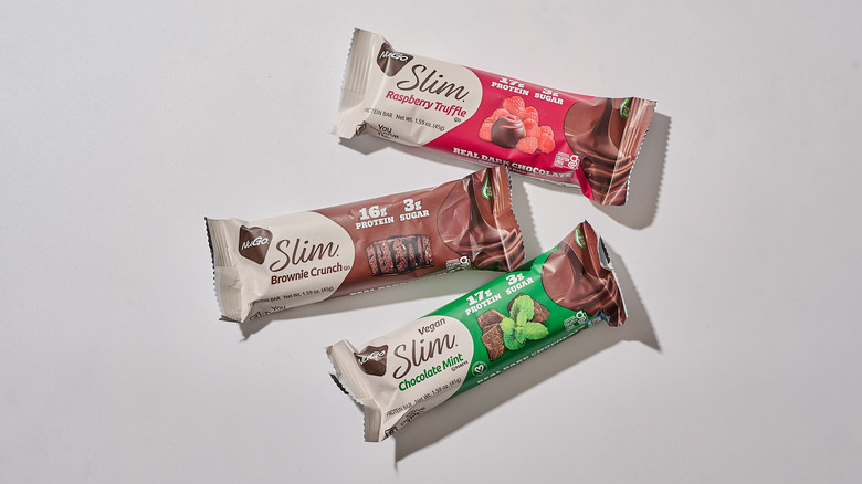 NuGo protein bars on a table
