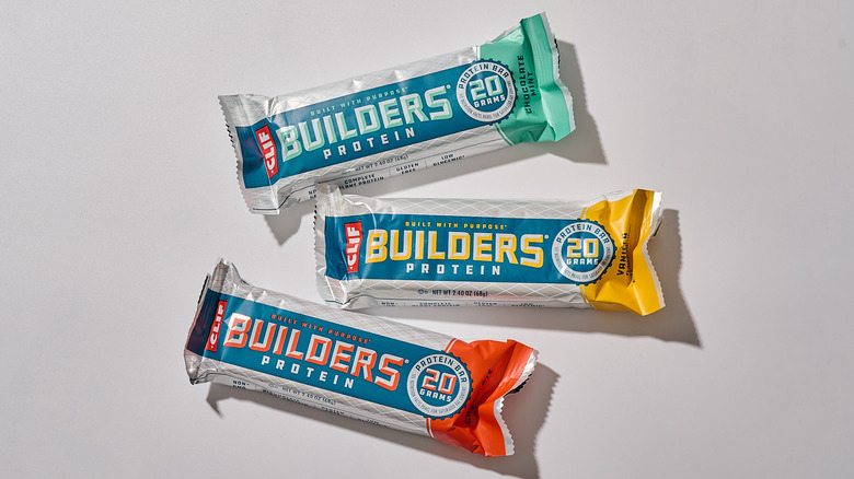 Builders protein bars on a table