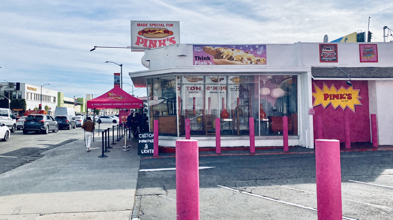 Pink's Hot Dogs on La Brea Avenue in Los Angeles