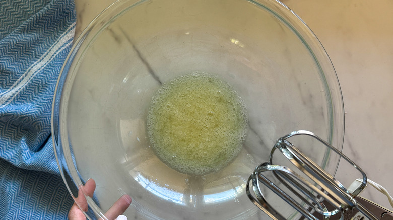 Egg white mixture in bowl