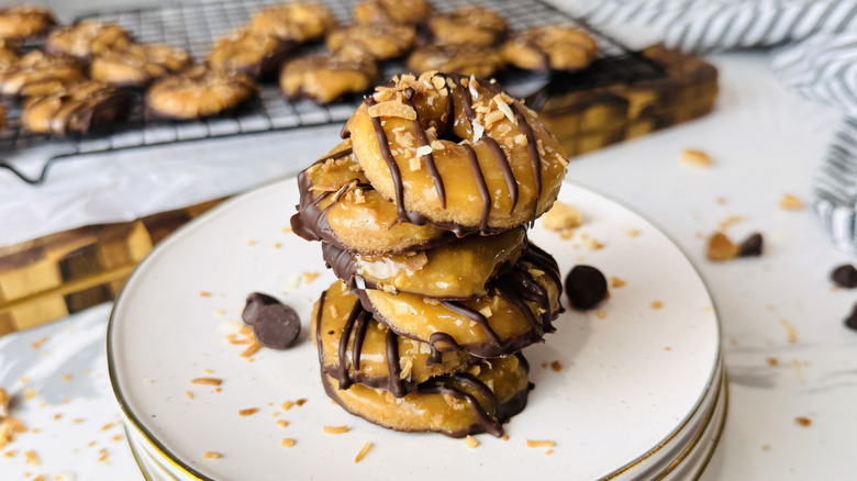Homemade Samoa Girl Scout cookies