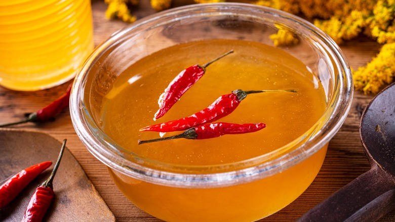 bowl of hot honey